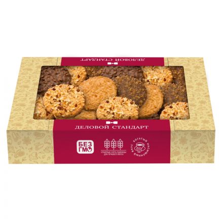 Печенье Деловой Стандарт сдобное Ассорти печенья с шоколадом, 370 г