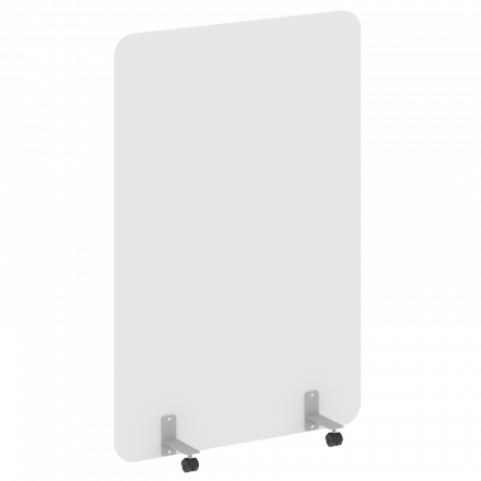 R-line Перегородка на металлических опорах, на роликах DP.R-120-180 Белый/Серый металл 1200*18*1800