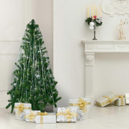 Дождик новогодний голография 1 шт., ширина 20 см (2 слоя по 10 см), длина 1,5 м, ассорти 5 цветов, ЗОЛОТАЯ СКАЗКА, 592288