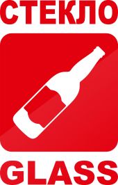 Наклейка "Стекло" красная