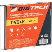 Носители информации Bigtech YDVDRB011 DVD+R 4,7 Гб/16х/1 slim box