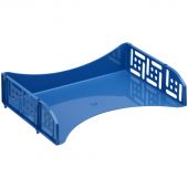 Лоток для бумаг горизонтальный СТАММ "Field", широкая загрузка, сине-голубой