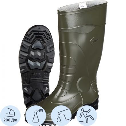 Сапоги ПВХ оливковые с металлическим подноском (размер 41)