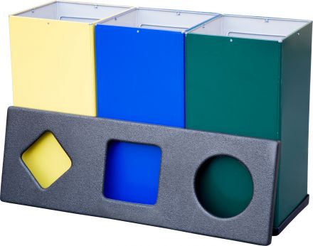 Урна для раздельного сбора мусора 3 х 80 литров