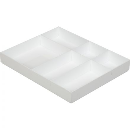 Лоток вложение в бокс или ящик стола 6 отделений белый Лоток вложение в бокс или ящик стола 6 отделений белый