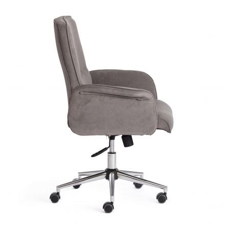 Кресло Tetchair YORK, флок , серый, 29