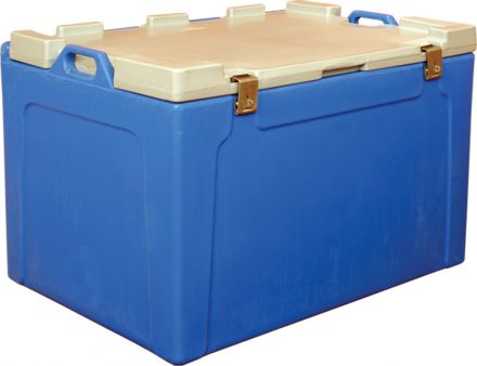 Контейнер 750х530х520 мм синий с крышкой