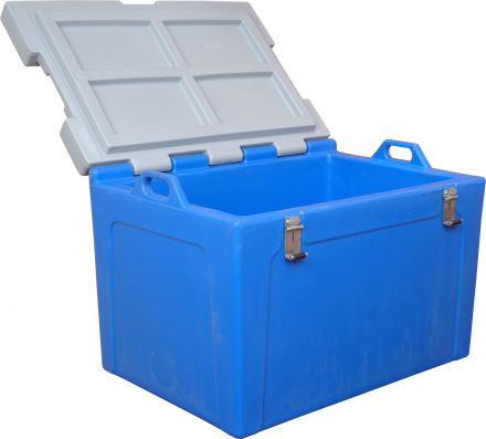 Контейнер 750х530х520 мм синий с крышкой