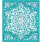 Украшение новогоднее оконное Снежная снежинка 15,5x17,5см арт.90262