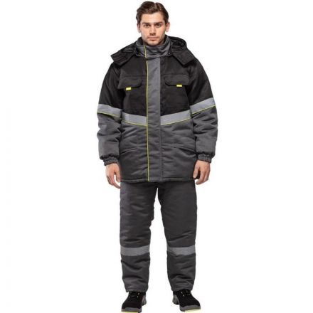 Костюм рабочий зимний з43-КПК сер/черн р.56-58/170-176