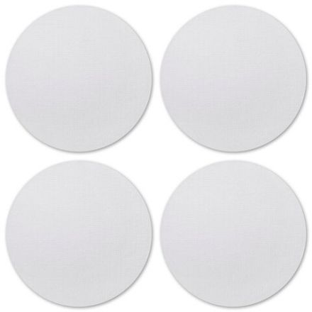 Холсты на магните круглые НАБОР 4 шт., 7,5 см, 280 г/м2, 100% хлопок, BRAUBERG ART CLASSIC, 192332