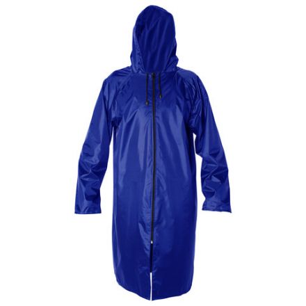Дождевик-плащ синий на молнии многоразовый с ПВХ-покрытием, размер 56-58 (XXL), рост 170-176, ГРАНДМАСТЕР, 610867