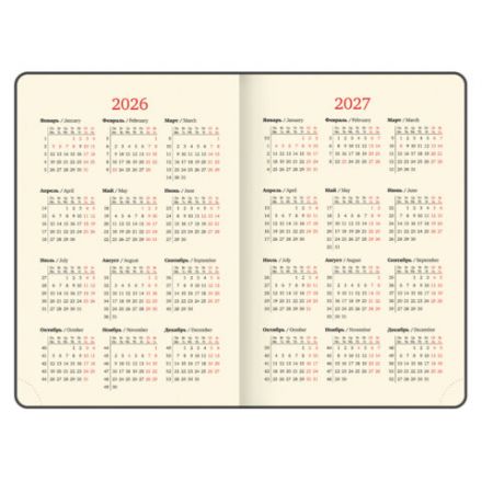 Ежедневник датированный 2026 А5 138x213 мм, BRAUBERG "Iguana", под кожу, синий, 117056