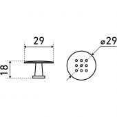 Ручка УЗК_кнопка меб.StahlBuro A507 (16657) SC матовый хром 2шт/уп