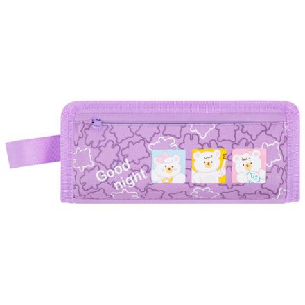 Пенал ЮНЛАНДИЯ ЮНИОР, 2 отделения, с ручкой, полиэстер, "Bears", 21х8х6 см, 273815