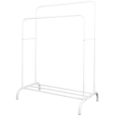 Вешалка LS_гардеробная двойная напольная W-02, белая