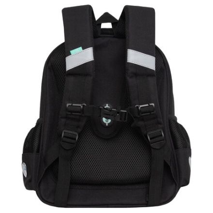 Ранец GRIZZLY анатомическая спинка, c брелоком, для девочек, "I'M HERE", 36х28х20 см, RAz-586-6/1