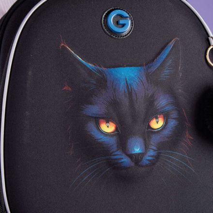 Ранец GRIZZLY анатомическая спинка, c брелоком, для девочек, "I'M HERE", 36х28х20 см, RAz-586-6/1