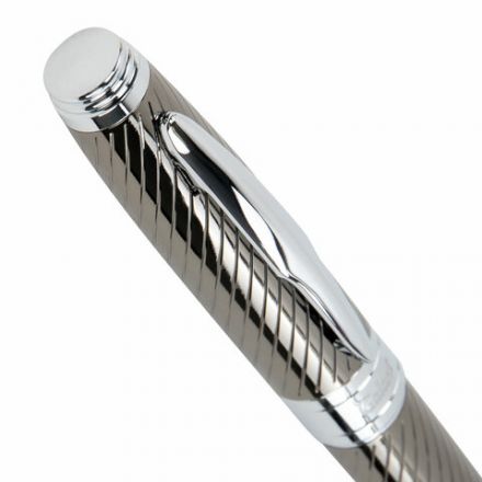 Ручка подарочная шариковая GALANT "Gotter", корпус оружейный металл, детали серебро, узел 0,7 мм, линия письма 0,5 мм, синяя, 144176