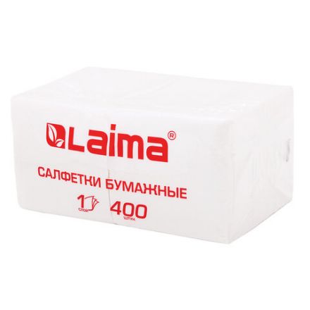 Салфетки бумажные 400 шт., 24х24 см, "Big Pack", белые, 100% целлюлоза, LAIMA, 114724 Салфетки бумажные 400 шт., 24х24 см, "Big Pack", белые, 100% целлюлоза, LAIMA, 114724