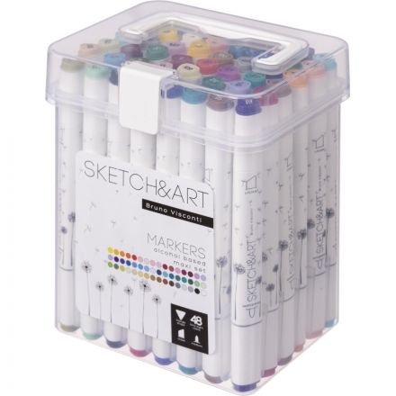 Набор маркеров ДВУС.СКЕТЧ-МАРКЕРЫSKETCH&ARTМАКСИ,48 ЦВ.ПЛАС.ПЕНАЛ,22-0079 Набор маркеров ДВУС.СКЕТЧ-МАРКЕРЫSKETCH&ARTМАКСИ,48 ЦВ.ПЛАС.ПЕНАЛ,22-0079