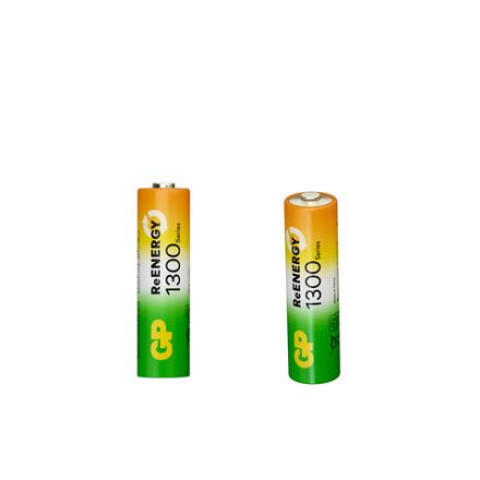 Батарейки аккумуляторные GP ReEnergy Ni-Mh пальчиковые КОМПЛЕКТ 2 шт., AA (HR6), 1300 mAh, 130AAHCRGY, 130AAHCRGY-2CRC