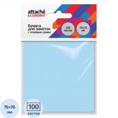 Бумага для заметок с клеевым краем Economy 76x76 мм 100 л пастельный синий Бумага для заметок с клеевым краем Economy 76x76 мм 100 л пастельный синий
