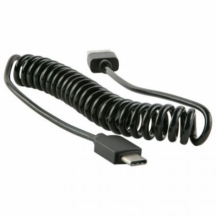 Кабель USB 2.0 – Type-C,RED LINE Spiral, черный, УТ000015710