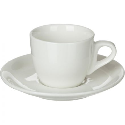 Кофейная пара Chan Wave Classic, фарфор, белая, 85мл, фк0185 Кофейная пара Chan Wave Classic, фарфор, белая, 85мл, фк0185