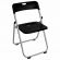 Стулья складные BRABIX "Golf Lite CF-017", КОМПЛЕКТ 4 шт., серебристый каркас, пластик, чёрный, 533034