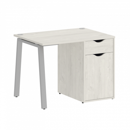 Home Office Стол письменный VR.SP-3-98.1.A Дуб наварра/Серый металл 980*720*750