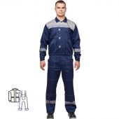 Костюм рабочий летний муж. л20-КПК синий/сер (р.52-54) 158-164