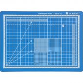 Коврик для резки TOPFORT 5ти-слойный А4 (30х22см),2х-сторонний,синий