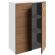 Шкаф Linkor средний орех линк/бел 147H102