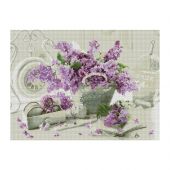 Алмазная мозаика ТРИ СОВЫ "Сирень", 50*70см, холст, картонная коробка с пластиковой ручкой Алмазная мозаика ТРИ СОВЫ "Сирень", 50*70см, холст, картонная коробка с пластиковой ручкой