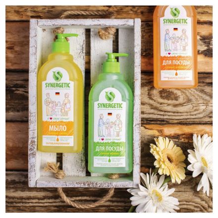 Мыло жидкое 500 мл SYNERGETIC "Луговые травы", гипоаллергенное, биоразлагаемое, дозатор, 105053 Мыло жидкое 500 мл SYNERGETIC "Луговые травы", гипоаллергенное, биоразлагаемое, дозатор, 105053