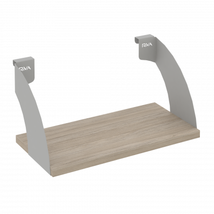 Навесные полки. Кронштейны+ЛДСП полка 400мм MAN-41-4 Дуб аттик/Серый металл 400*220*200 Навесные полки. Кронштейны+ЛДСП полка 400мм MAN-41-4 Дуб аттик/Серый металл 400*220*200