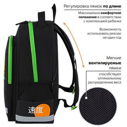 Рюкзак ПИФАГОР SCHOOL, 1 отделение, 3 кармана, "Dive into drive", 38x28х14 см, 272076 Рюкзак ПИФАГОР SCHOOL, 1 отделение, 3 кармана, "Dive into drive", 38x28х14 см, 272076