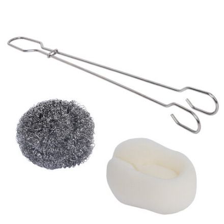 Ершик металлический 32 см кухонный для мытья бутылок и термосов, ДВЕ ГУБКИ в комплекте, LAIMA (ЛАЙМА), 700066