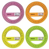 Транспортир 12 см, 360 градусов, ПИФАГОР, прозрачный, неоновый, ассорти, 210621 Транспортир 12 см, 360 градусов, ПИФАГОР, прозрачный, неоновый, ассорти, 210621