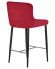 Набор 2 шт Стул полубарный DOBRIN CHRISTIAN'65, черные ножки, бордовый велюр (V108-85)