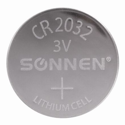 Батарейка литиевая SONNEN Lithium CR2032 "таблетка, дисковая, кнопочная" 1 шт., блистер, 451974 Батарейка литиевая SONNEN Lithium CR2032 "таблетка, дисковая, кнопочная" 1 шт., блистер, 451974