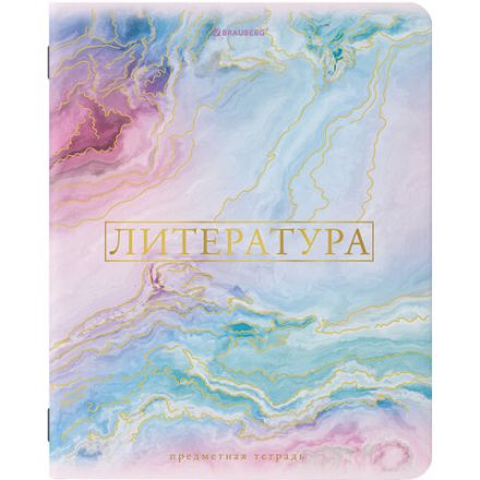 Тетради предметные со справочным материалом, КОМПЛЕКТ 10 ПРЕДМЕТОВ, 48 л., SoftTouch, фольга, BRAUBERG, "PASTEL", 404031