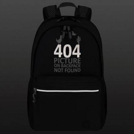 Рюкзак BRAUBERG FASHION CITY универсальный, 2 отделения, "Not found", черный, 46х31х15 см, 272571