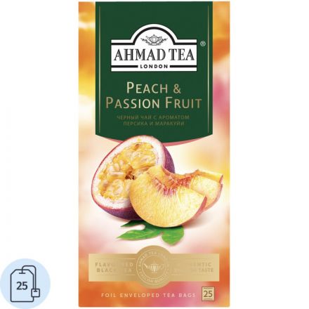 Чай Ahmad Tea черный Персик-Маракуйя 25пакx1,5г/уп 2251