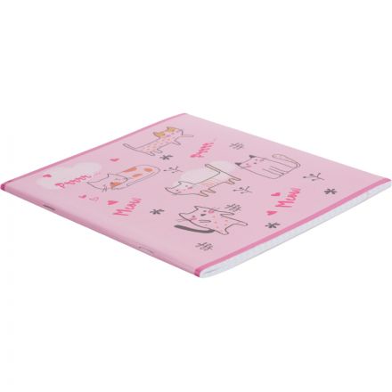 Тетрадь общая А5 48л №1School Friendly cats,клет,скреп, ВД-лак