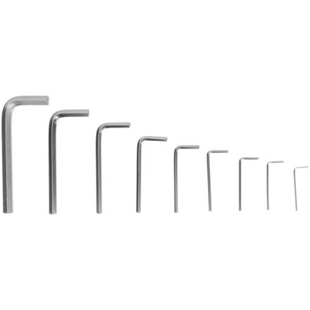 Набор ключей имбусовых HEX KRANZ 1,5-10 мм, CrV, 9 шт. KR-12-5215