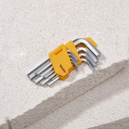 Набор ключей имбусовых HEX KRANZ 1,5-10 мм, CrV, 9 шт. KR-12-5215