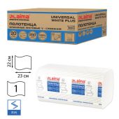 Полотенца бумажные 250 шт., LAIMA (H3) UNIVERSAL WHITE PLUS, 1-слойные, белые, КОМПЛЕКТ 20 пачек, 23х22, V-сложение, 111344 Полотенца бумажные 250 шт., LAIMA (H3) UNIVERSAL WHITE PLUS, 1-слойные, белые, КОМПЛЕКТ 20 пачек, 23х22, V-сложение, 111344