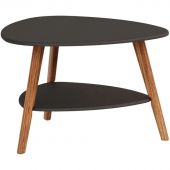 Стол журнальный KF_Комус Мебель Бруклин (9643027502) ст.чер. кв/оп.дуб амер